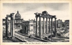 CPA Roma Parte del Foro Romano coi Nuovi Scavi