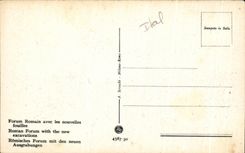 CPA Roma Parte del Foro Romano coi Nuovi Scavi