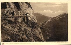 CPA Thermal Road D' Argeles Good Water By the Collar D' Aubisque