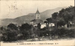 CPA Cambo les Bains the Church and the Mountain