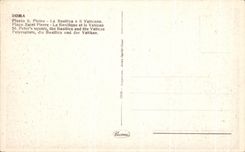 CPA Roma Piazza Pietro La Basilica Vaticano Place Saint