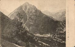 CPA Cauterets and the Peguere Mount