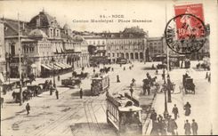 Tranvias municipales de Massena de los lugares Niza del casino de CPA