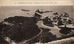 CPA Biarritz Esplanade et Rocher de la Vierge