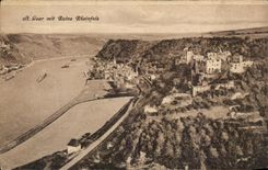 CPA St Goar mit Ruine Rheinfels