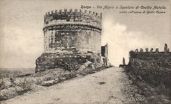 CPA Roma Via Appia A Sepolcro Di Cecilia Meteila