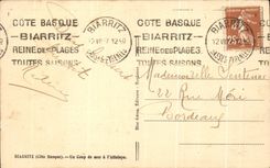 CPA Biarritz Un Coup de Mer a l'Attalaye