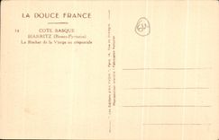 CPA Biarritz Le Rocher de la Vierge au Crepuscule