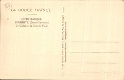 CPA Biarritz Le Casino et la Grande plage