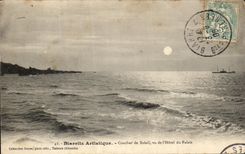 CPA Biarritz Artistique Coucher de Soleil vu de l'Hotel du Palais 