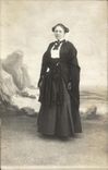 CARTE PHOTO Femme Bretagne Folklore 