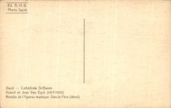 CPA Gand Cathedrale St Bavon Hubert et Jean Van Eyck Retable de l'agneau mystique