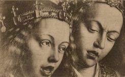 CPA Gand Cathedrale St Bavon Hubert et Jean Van Eyck Retable de l'agneau mystique Les anges chanteurs