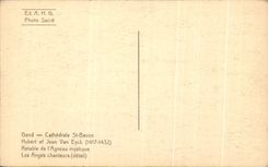 CPA Gand Cathedrale St Bavon Hubert et Jean Van Eyck Retable de l'agneau mystique Les anges chanteurs