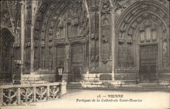 CPA Vienne Portiques De La Cathedrale Saint Maurice