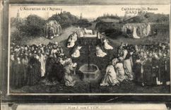 CPA L'Adoration De l'Agneau Cathedrale St Bavon Gand