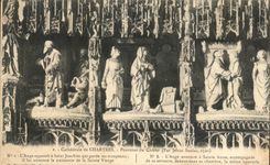 CPA Cathedrale de Chartres Pourtour du Choeur l'ange annonce a Saint Anne la bonne nouvelle