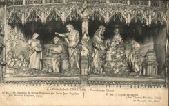 CPA Cathedrale de Chartres Pourtour du Choeur Triple tentation
