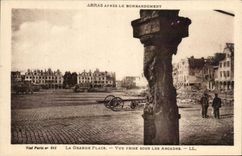 CPA Arras Apres Le Bombardement La Grande Place Vue Prise Sous Les Arcades Militaria 
