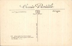 CPA Arras Apres Le Bombardement La Grande Place Vue Prise Sous Les Arcades Militaria 