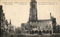 CPA Guerre Arras Hotel de Ville Militaria 