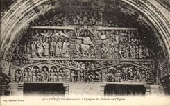 CPA Conques Tympan du Portail de l'Eglise