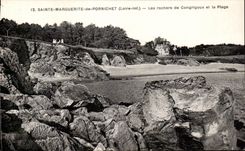 CPA Saint Marguerite De Pornichet Les Rochers De Congrigoux Et La Plage