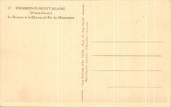 CPA Chamonix Mont Blanc Le Brevent et le Chemin de Fer du Montenvers Train 