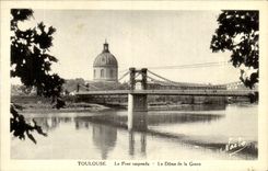 CPA Toulouse Le Pont Suspendu Le Dome De La Grave