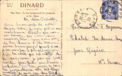 CPA Dinard Le port au fond St Malo Presqu'lle