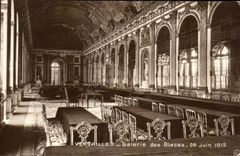 CPA Versailles Galerie Des Glaces 28 juin 1919