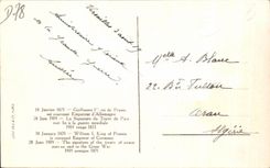 CPA Versailles Galerie Des Glaces 28 juin 1919