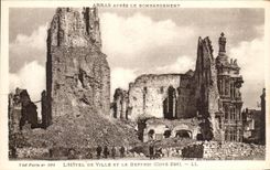 CPA Arras Apres Le Bombardement Militaria