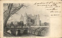 CPA Environs de Cherbourg Chateau de Tourtaville l'Entree