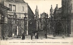CPA Nancy Grilles de Jean Lamour Prefecture Rue de la Constitution Cathedrale