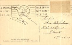 CPA Cote d'Azur Artistique Nice Les Jardins Albert 1er La Jetee Promenade