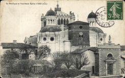 CPA La Basilique et I'Ancienne Eglise d'Ars