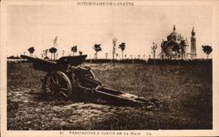 CPA Notre Dame De Lorette Perspective A Partie De La Haie Canon Militaria 