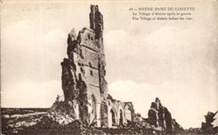 CPA Notre Dame De Lorette La Village d'ablain Apres La Guerre Militaria