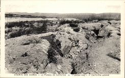 CPA Chemin des Dames Le plateau de Californie Militaria Tranchees