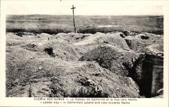 CPA Chemin Des Dames Le Plateau de Californie et la vue vers Reims Militaria Tranchees