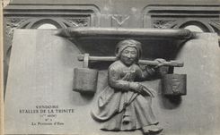 CPA Vendome Stalles De la Trinite La Porteuse d'Eau