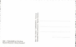 CPA Toulouse Le Ville Rose Square Roosevelt Statue Goudouli