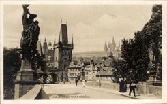 CPA Praha Karluv Most a Hradcany