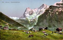 CPA Murren Alpenlandschaft