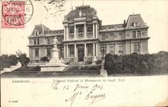 CPA Lausanne Tribunal Feberal et monument de guillaume Telle