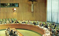 CPM United Nations Nations Unies Trusteeship Council Chamber the Trusteeship council is located in the Conference Buildi