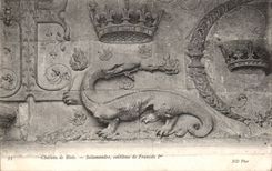 CPA Chateau de Blois Salamandre embleme de Francois 1er