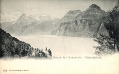 CPA Route De L'Axenstein Urirothstock