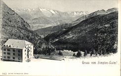 CPA Gruss Vom Simplon Kulm